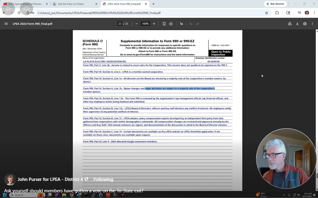 Should LPEA Members have voted on Tri-State Exit?